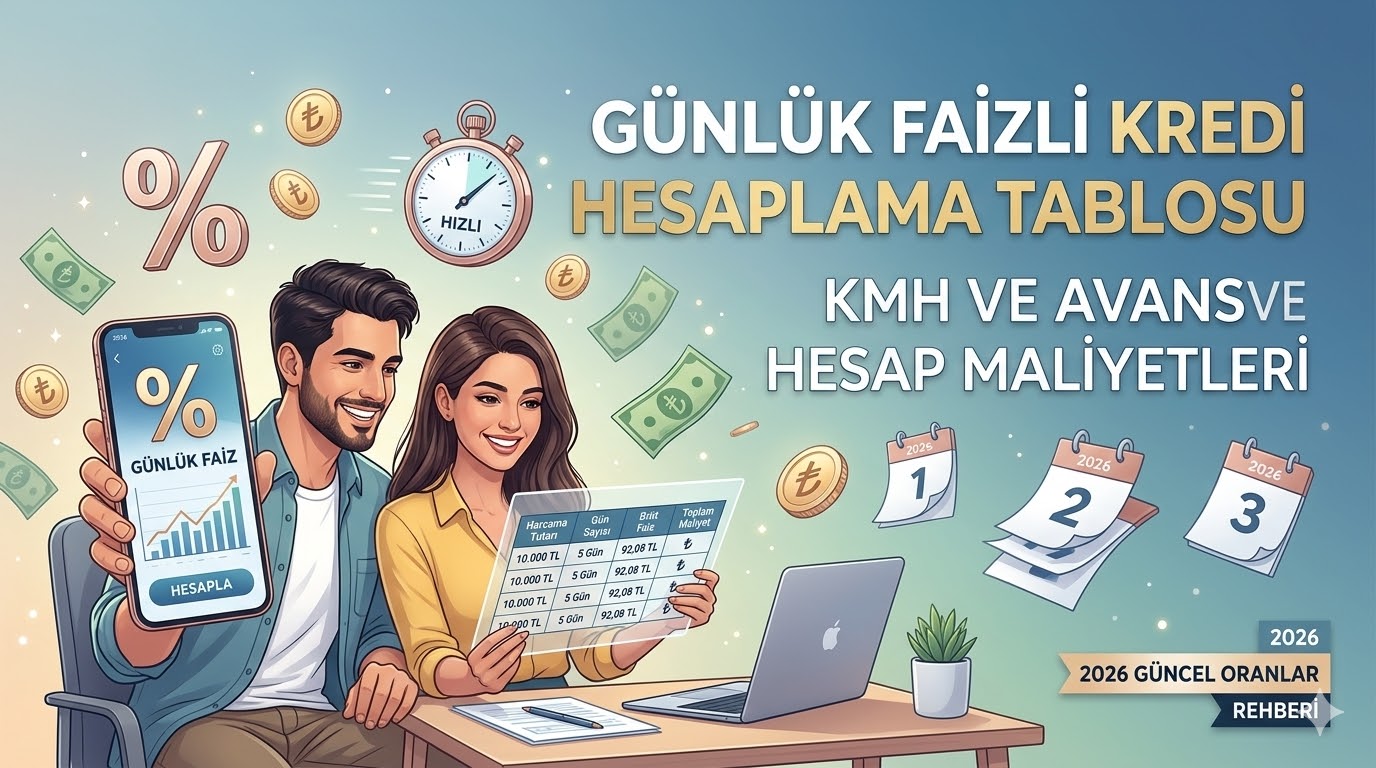 Günlük Faizli Kredi Hesaplama Tablosu