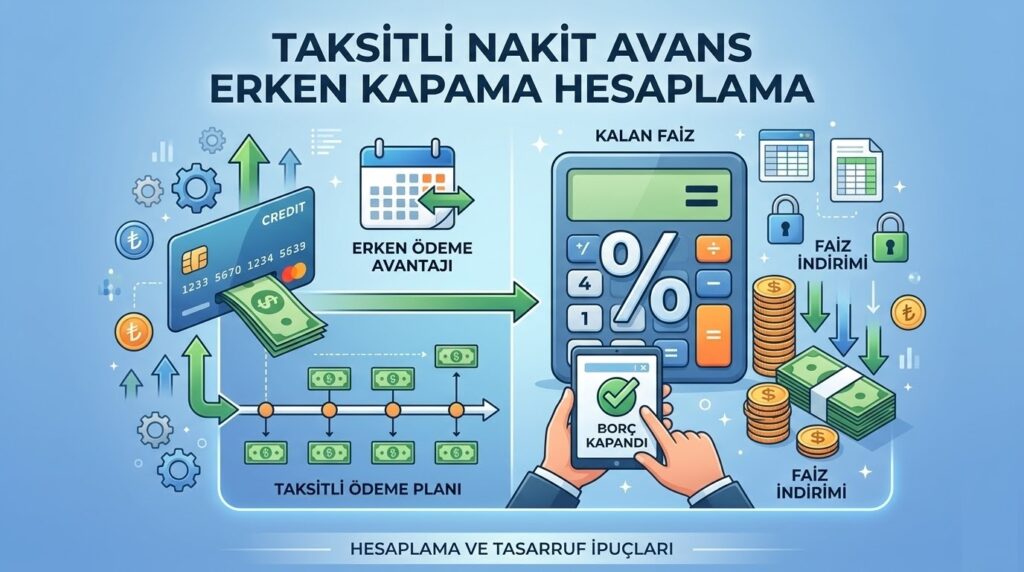 Taksitli Nakit Avans Erken Kapama Hesaplama