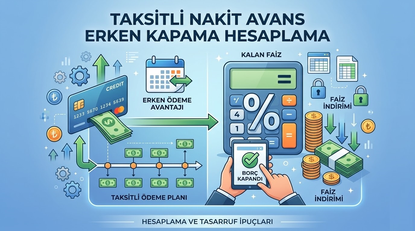 Taksitli Nakit Avans Erken Kapama Hesaplama